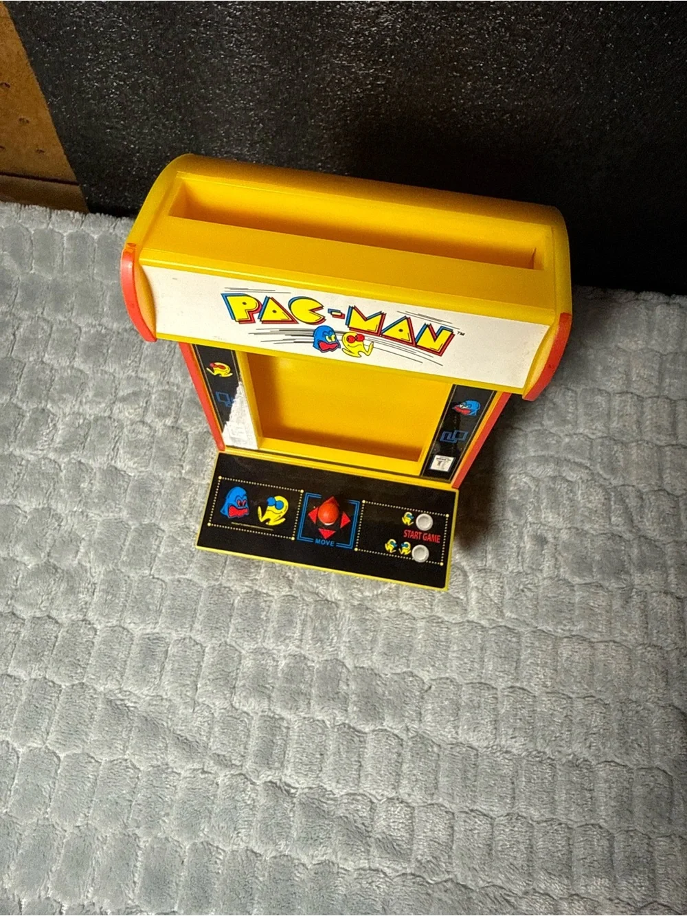 Yellow Mini Arcade Game cabinet phone holder